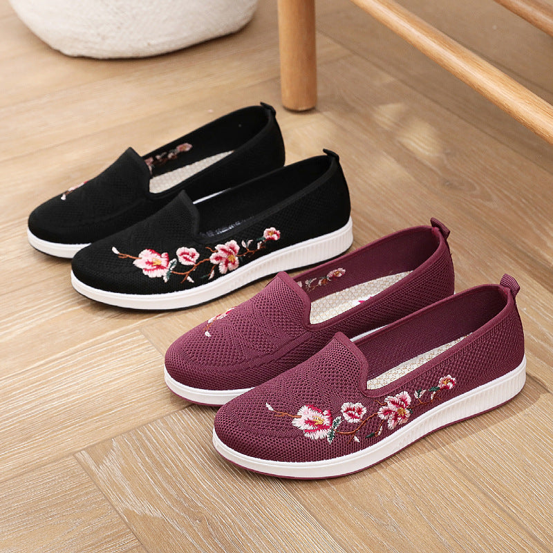 Damen Slip-On Sneaker mit floralem Stickmuster Echo Archiv