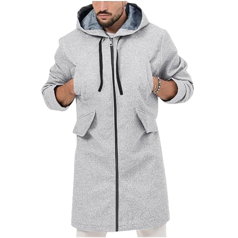 Herren Modische Parka-Jacke mit abnehmbarer Kapuze und praktischen Taschen Echoarchiv