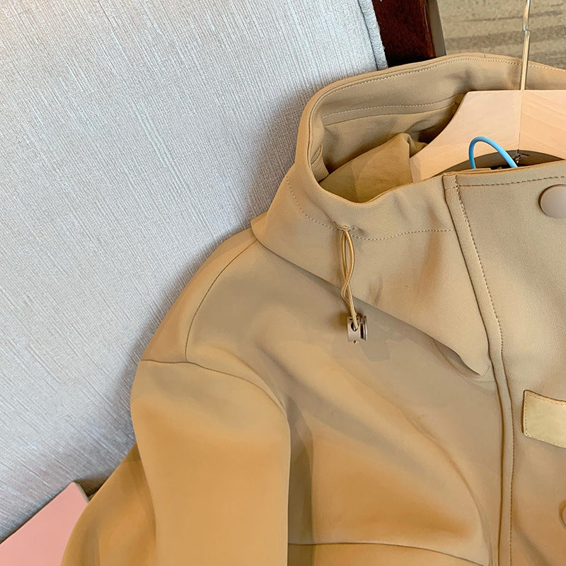 Damen Moderne Übergangsjacke mit hohem Kragen Echoarchiv