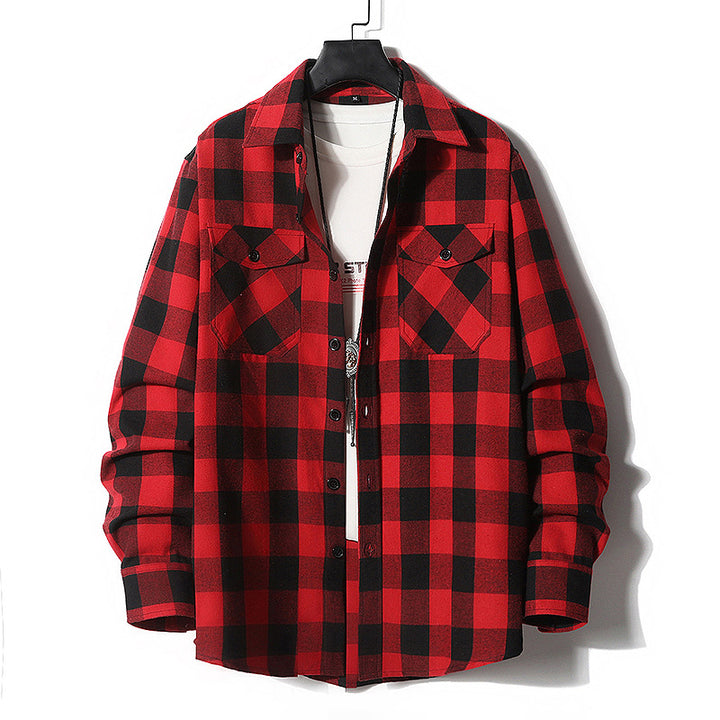 Herren Karo-Flanell-Hemdjacke mit Brusttaschen und relaxed Fit Echo Archiv