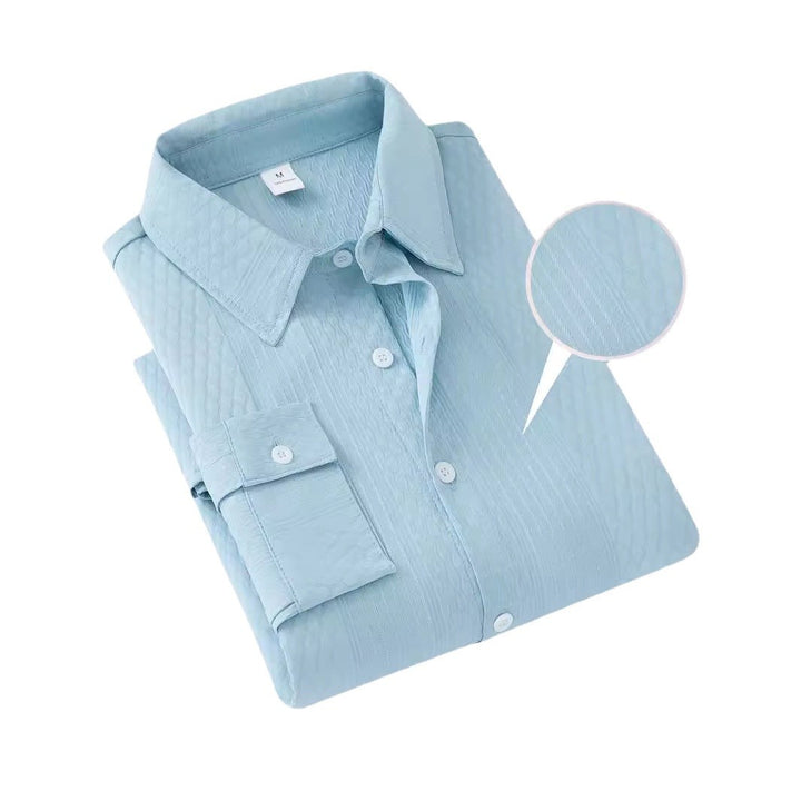 Herren modernes Langarmhemd mit strukturiertem Design Echoarchiv
