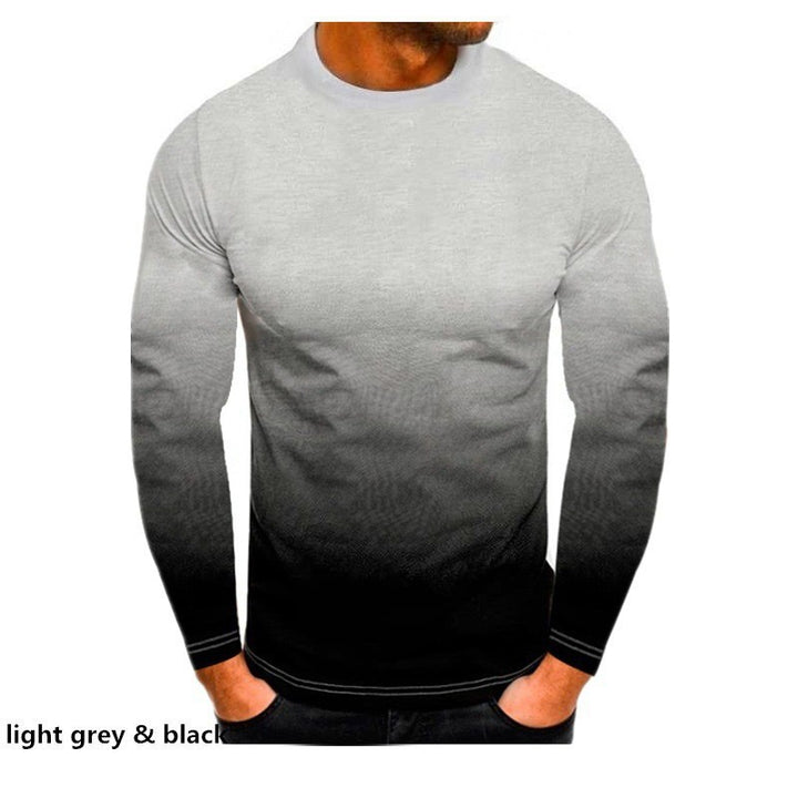 Herren Langarmshirt mit modernem Verlauf und figurbetontem Schnitt Echoarchiv