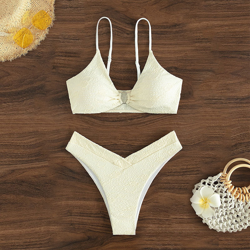 Damen Triangel-Bikini mit dekorativem Ringdetail Echo Archiv
