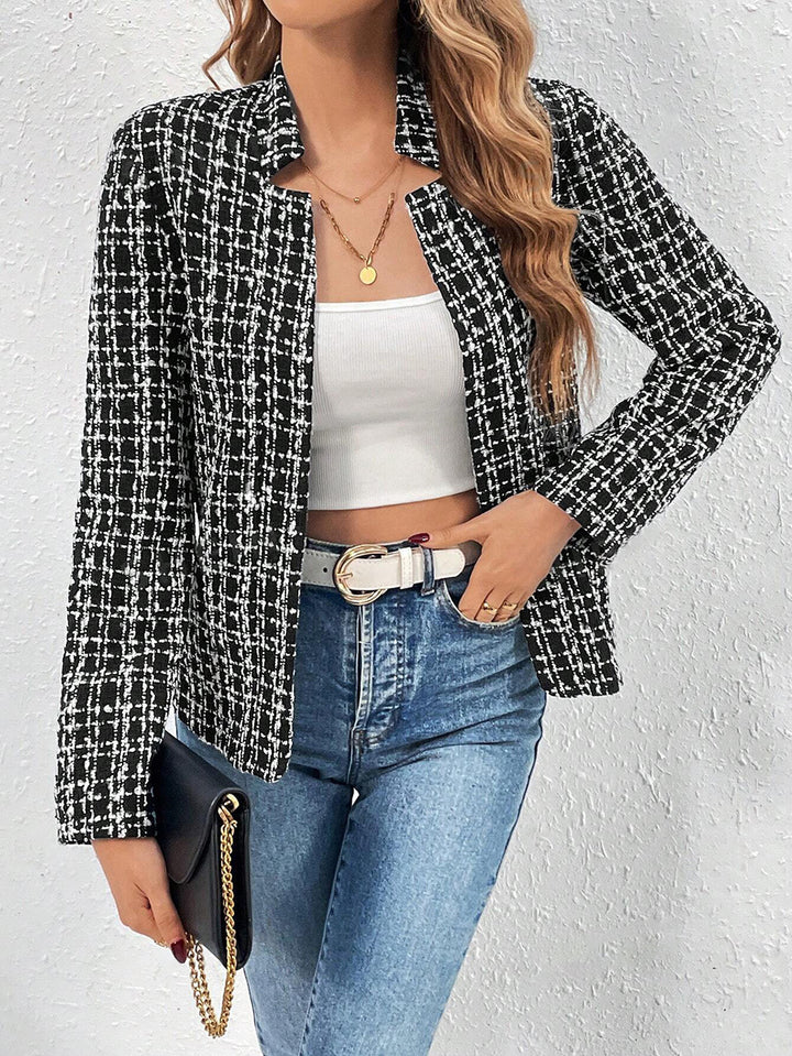 Damen Modische Tweedjacke