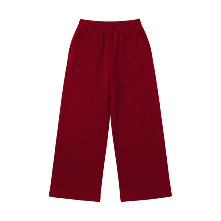 Damen Wide‑Leg Relaxhose mit hohem Komfortbund, seitlichen Eingrifftaschen und weichem Fleece-Innenfutter – Avélisse