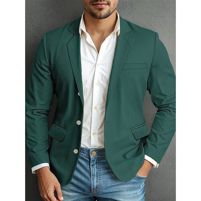 Herren eleganter Blazer mit strukturiertem Design und praktischen Taschen Echoarchiv