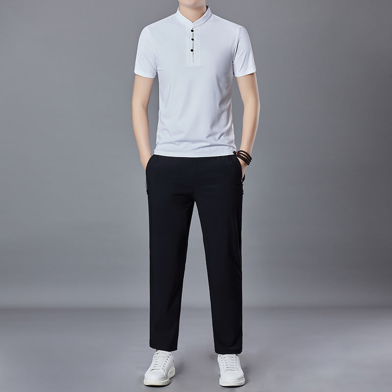 Herren sportliches Poloshirt mit Knopfleiste und modernen Akzenten Echoarchiv