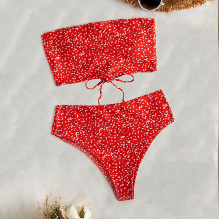 Damen Bandeau-Bikini Set mit hochgeschnittenem Slip Echo Archiv
