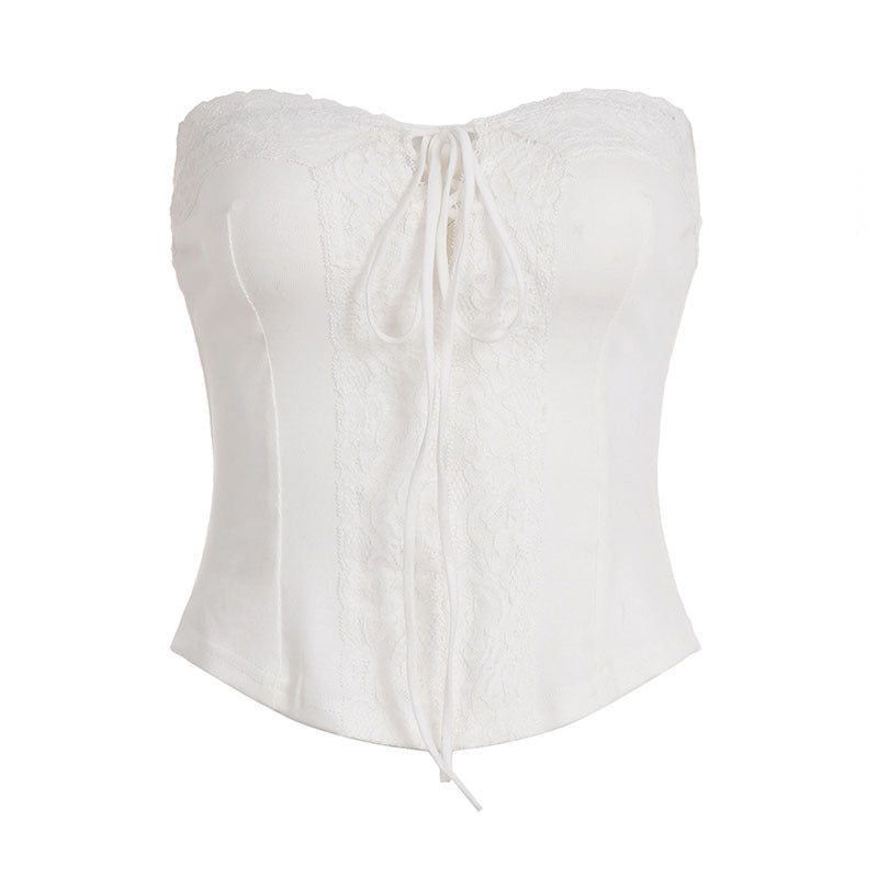 Damen Spitzen-Corsage mit verstellbarem Schnür-Design Echo Archiv