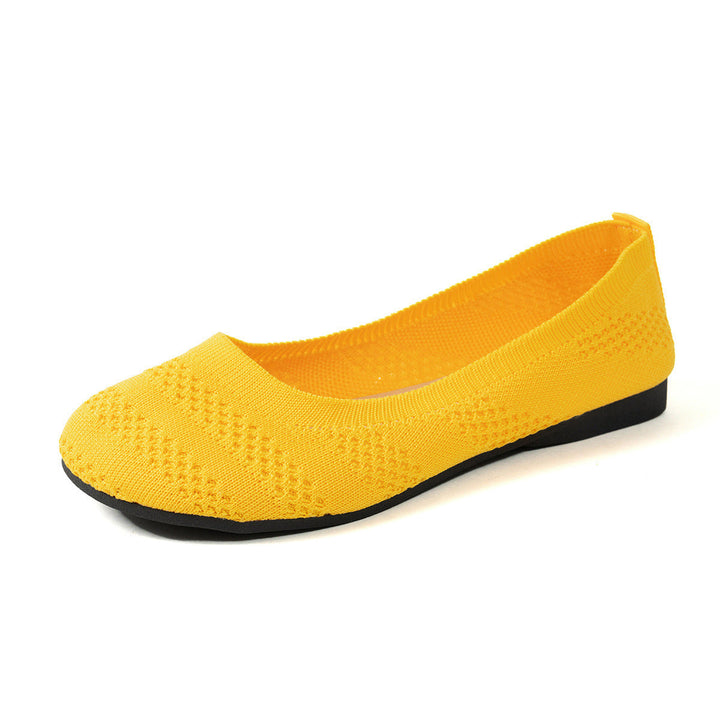 Damen Ballerinas mit elastischem Strickdesign und rutschfester Sohle – Lioré