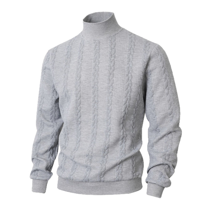 Herren modischer Pullover mit strukturiertem Stehkragen Echoarchiv