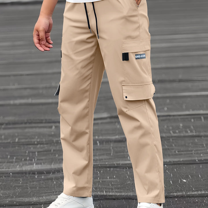 Herren Utility-Cargohose mit Tunnelzugbund, geradem Bein und Mehrfachtaschen Echo Archiv