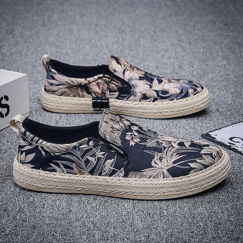 Damen Florale Slip-On Sneakers – Névara
