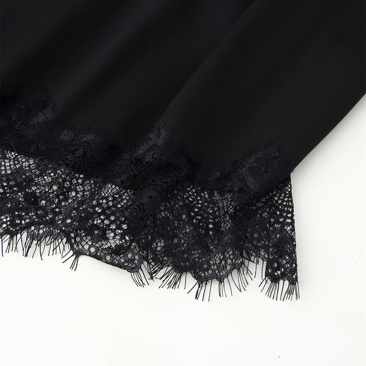 Damen elegantes Oberteil mit auffälligem Spitzenabschluss Echo Archiv