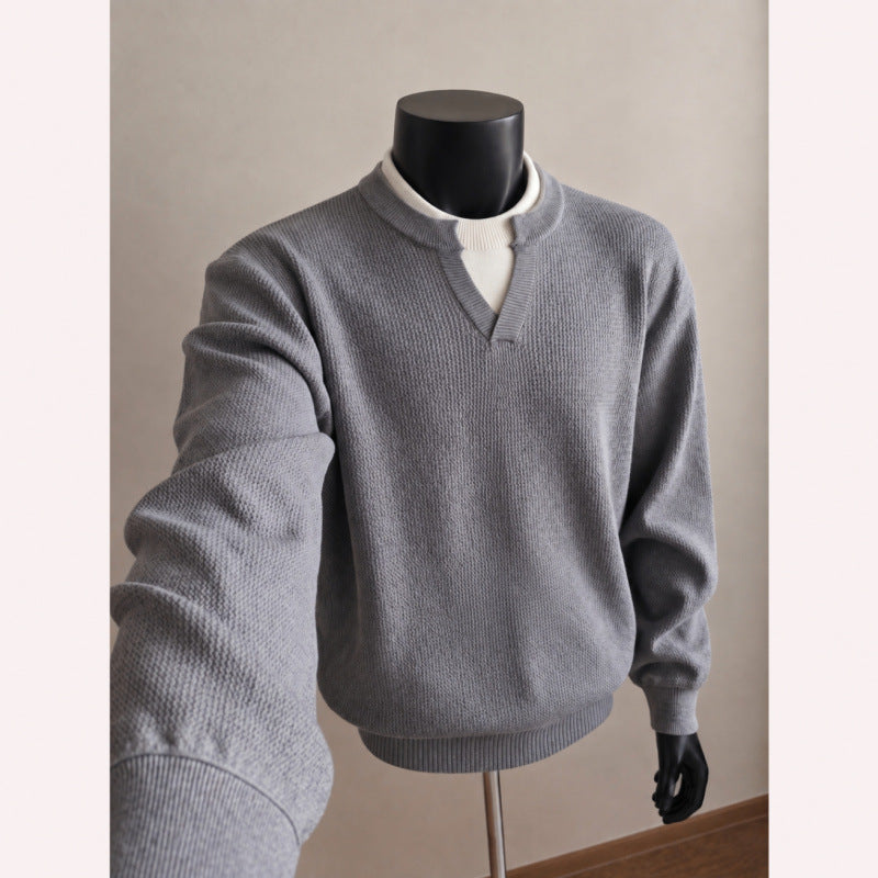 Herren Hochwertiger Strickpullover Echo Archiv