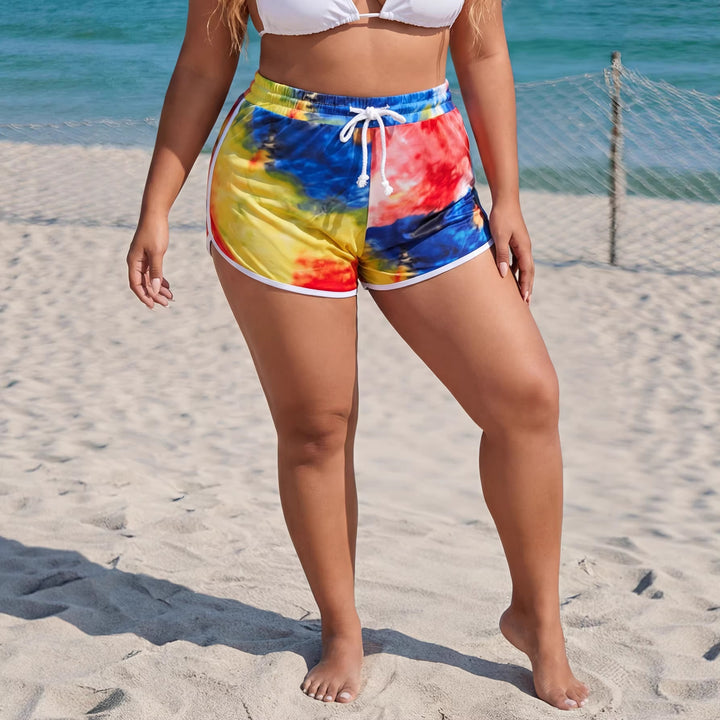 Damen sportliche Badeshorts mit buntem Batikmuster Echo Archiv