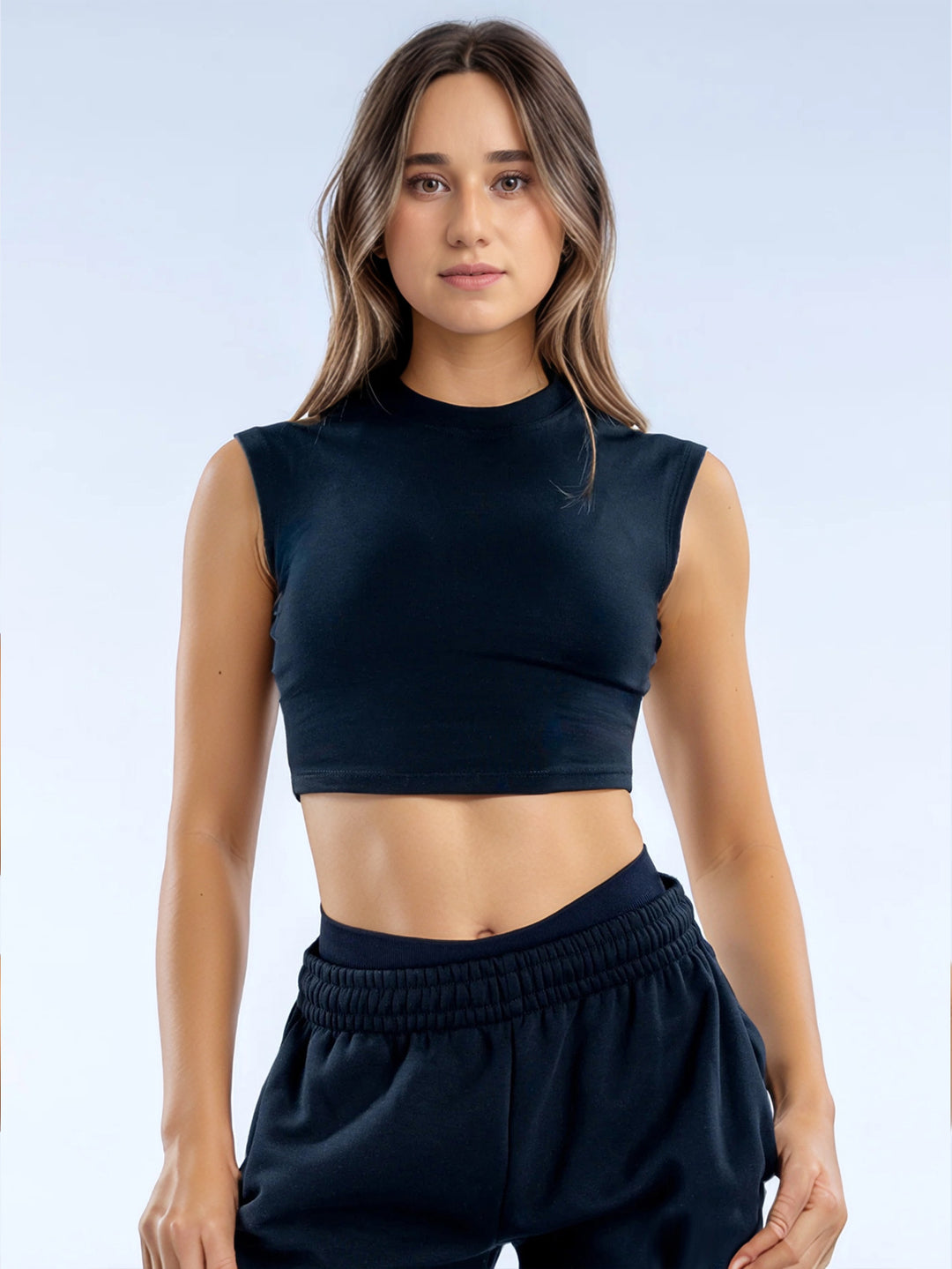 Damen Sportliches Crop-Top Echo Archiv