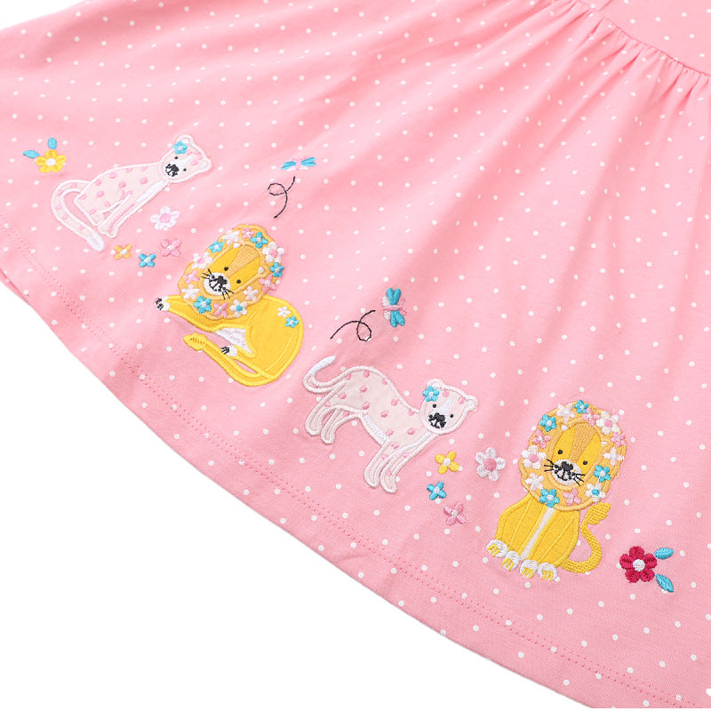 Mädchen Sommerkleid mit niedlichen Tierapplikationen Echo Archiv