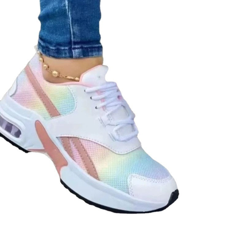 Damen Modische Plateausneaker mit Luftkammer und Strick‑Mesh Echoarchiv