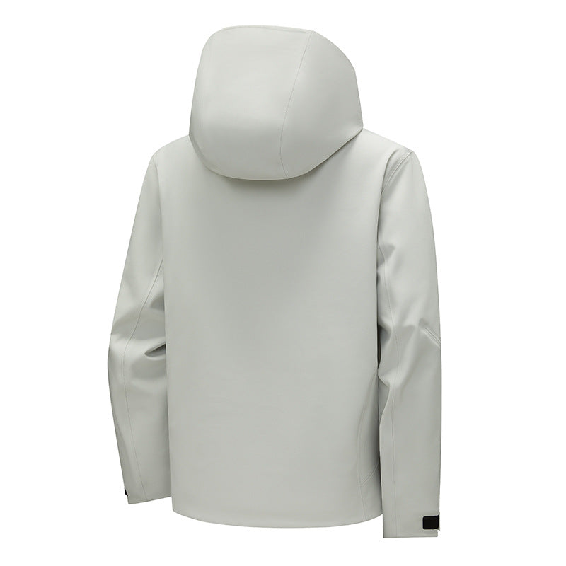 Herren Technische Softshell‑Regenjacke mit wasserdichter Membran, verschweißten Nähten & Kapuze Echoarchiv