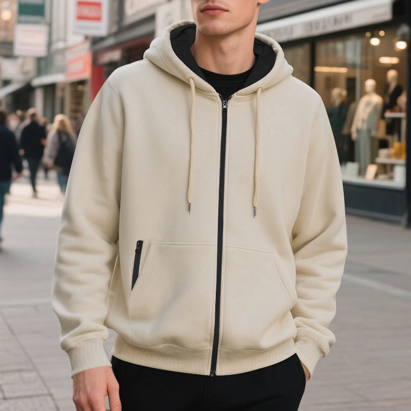 Herren Fleecejacke mit hohem Kragen und praktischen Taschen Echoarchiv