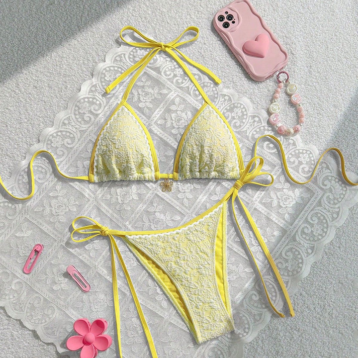 Damen Spitzenverzierte Triangel-Bikini Echo Archiv