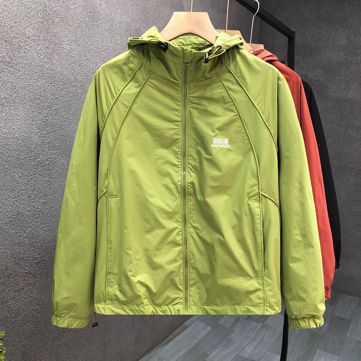 Herren Leichte Windjacke mit verstellbarer Kapuze Echoarchiv