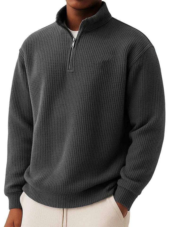 Herren Hochwertiger Pullover mit Reißverschluss Echoarchiv