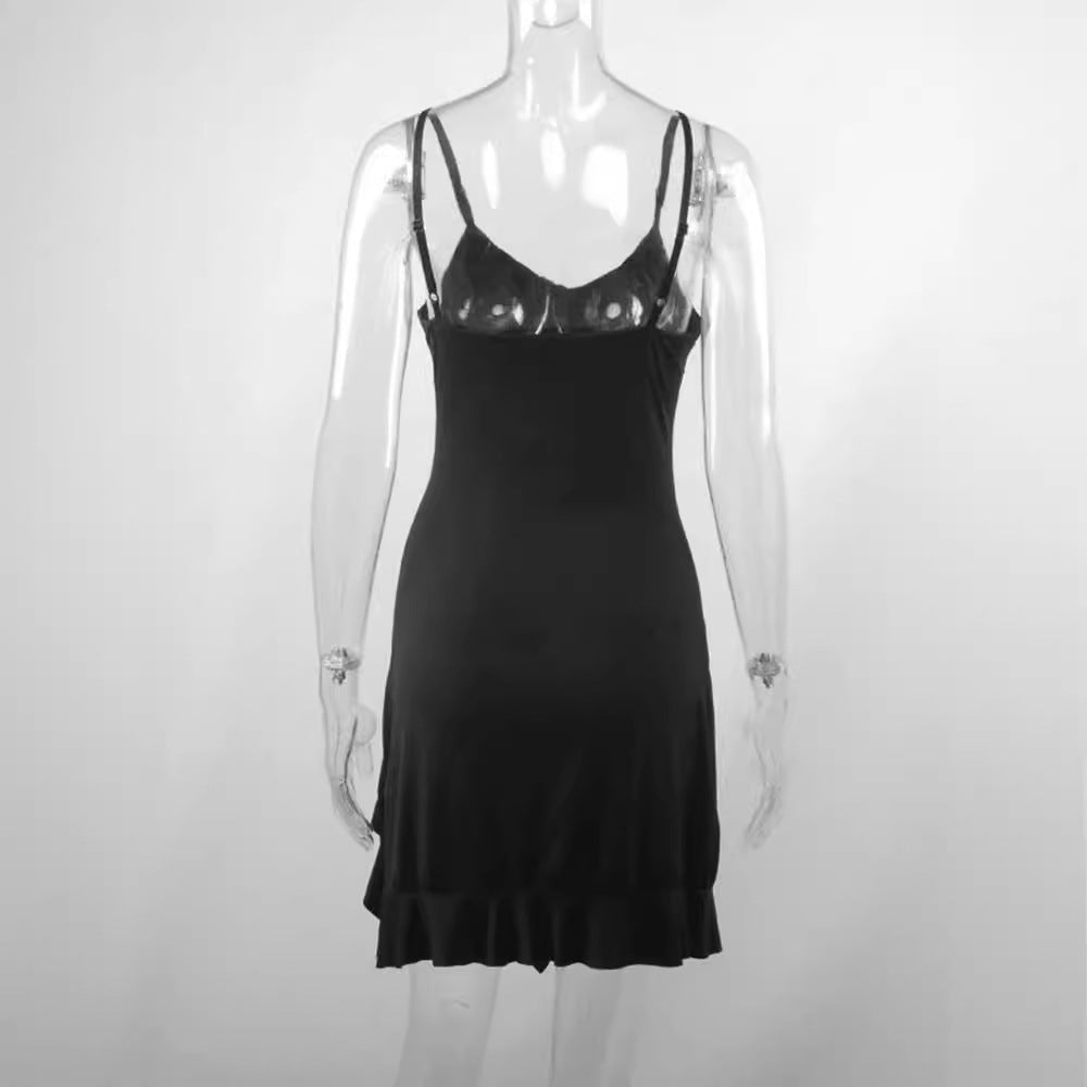 Damen Wickelkleid mit tiefem V-Ausschnitt und halbtransparenten Details Echo Archiv
