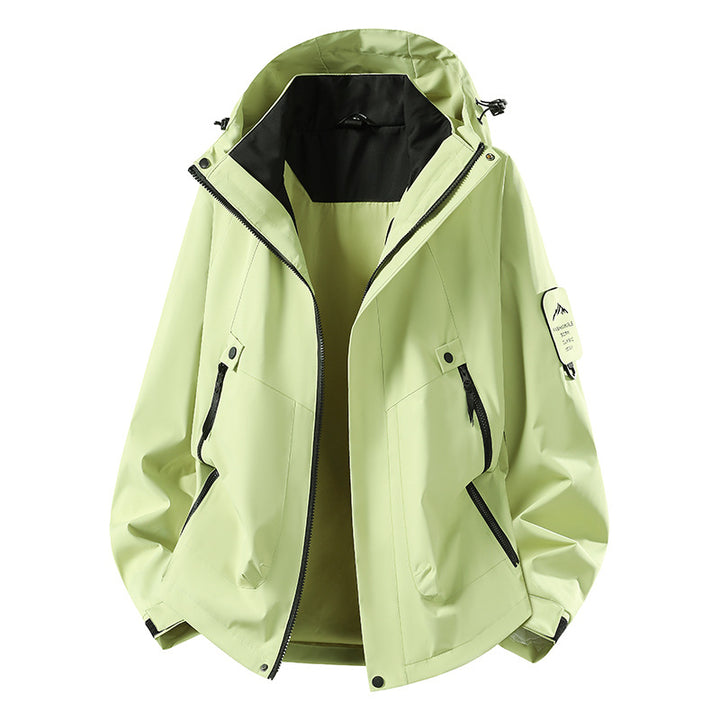 Herren Zwei-in-eins Wetterschutzjacke mit abnehmbarer Steppweste und verstellbarer Kapuze Echoarchiv