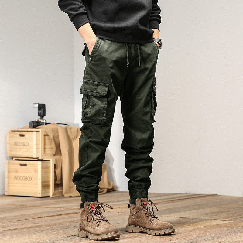 Herren Cargo-Joggerhose im Tactical-Streetstyle mit elastischem Bund, Klapp‑Utility‑Taschen und gerippten Beinabschlüssen Echo Archiv