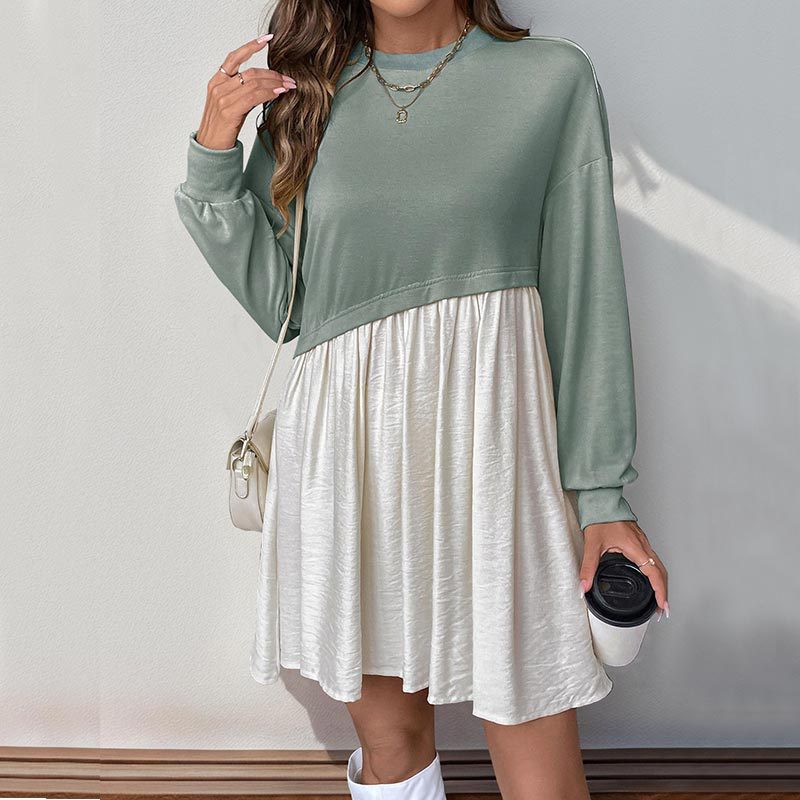 Damen Lässiges Sweatkleid mit Ballonärmeln Echo Archiv