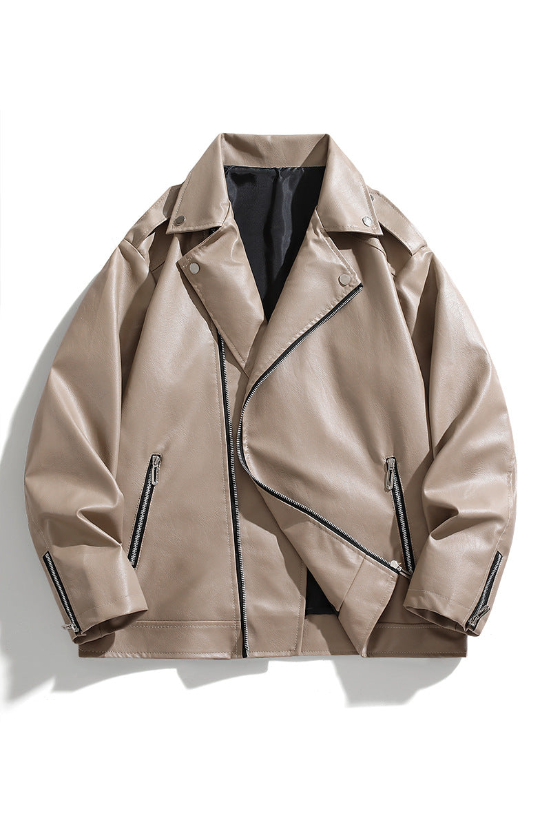 Herren elegante Bikerjacke aus Kunstleder Echoarchiv