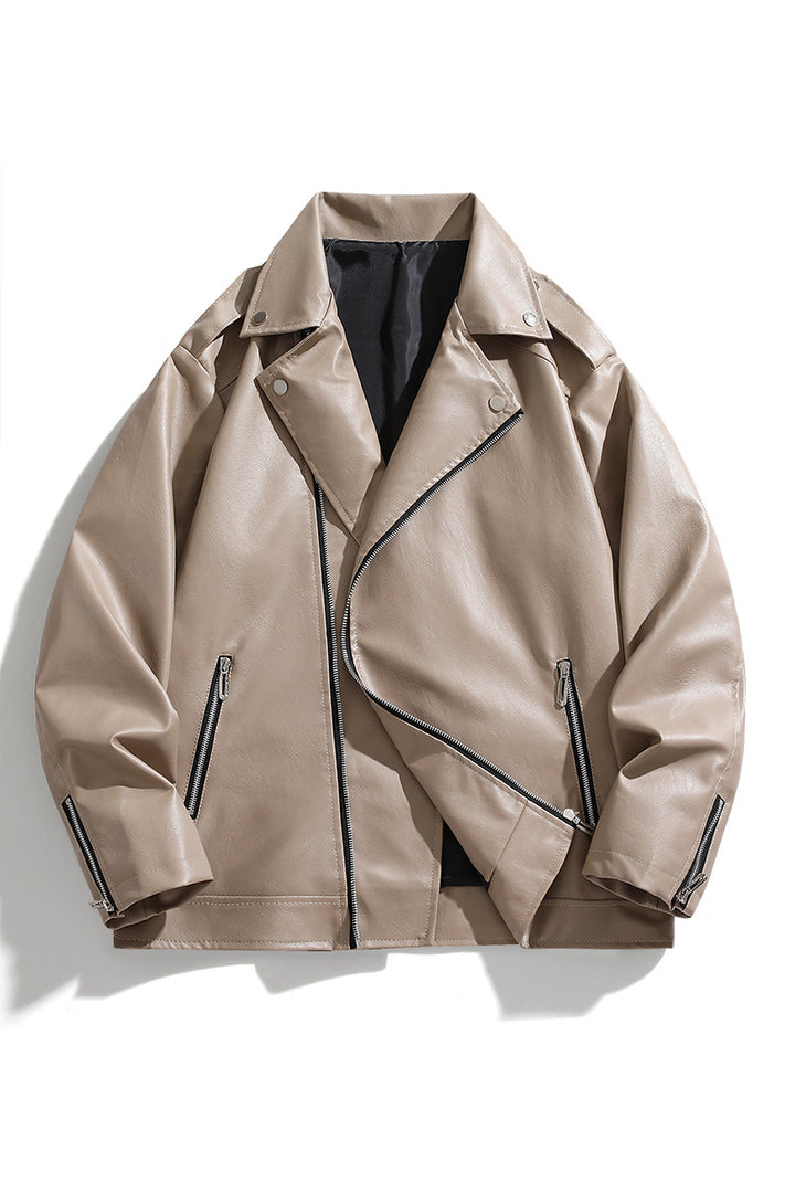 Herren elegante Bikerjacke aus Kunstleder Echoarchiv