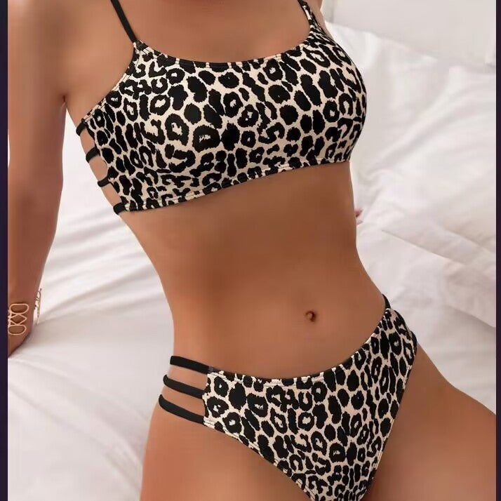 Damen Sportliches Bikini-Set mit trendigem Leopardenmuster Echo Archiv