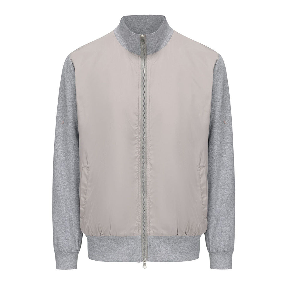 Herren sportliche Übergangsjacke mit modernem Stehkragen und elastischen Bündchen Echoarchiv