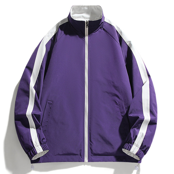 Herren Sportliche Übergangsjacke mit hohem Kragen und seitlichen Reißverschlusstaschen Echoarchiv