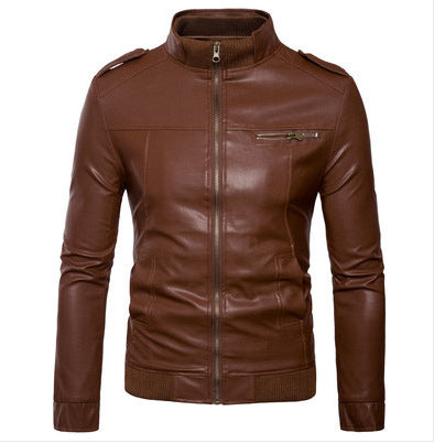 Herren Kunstleder Bikerjacke mit aufregenden Details und modernem Schnitt Echoarchiv