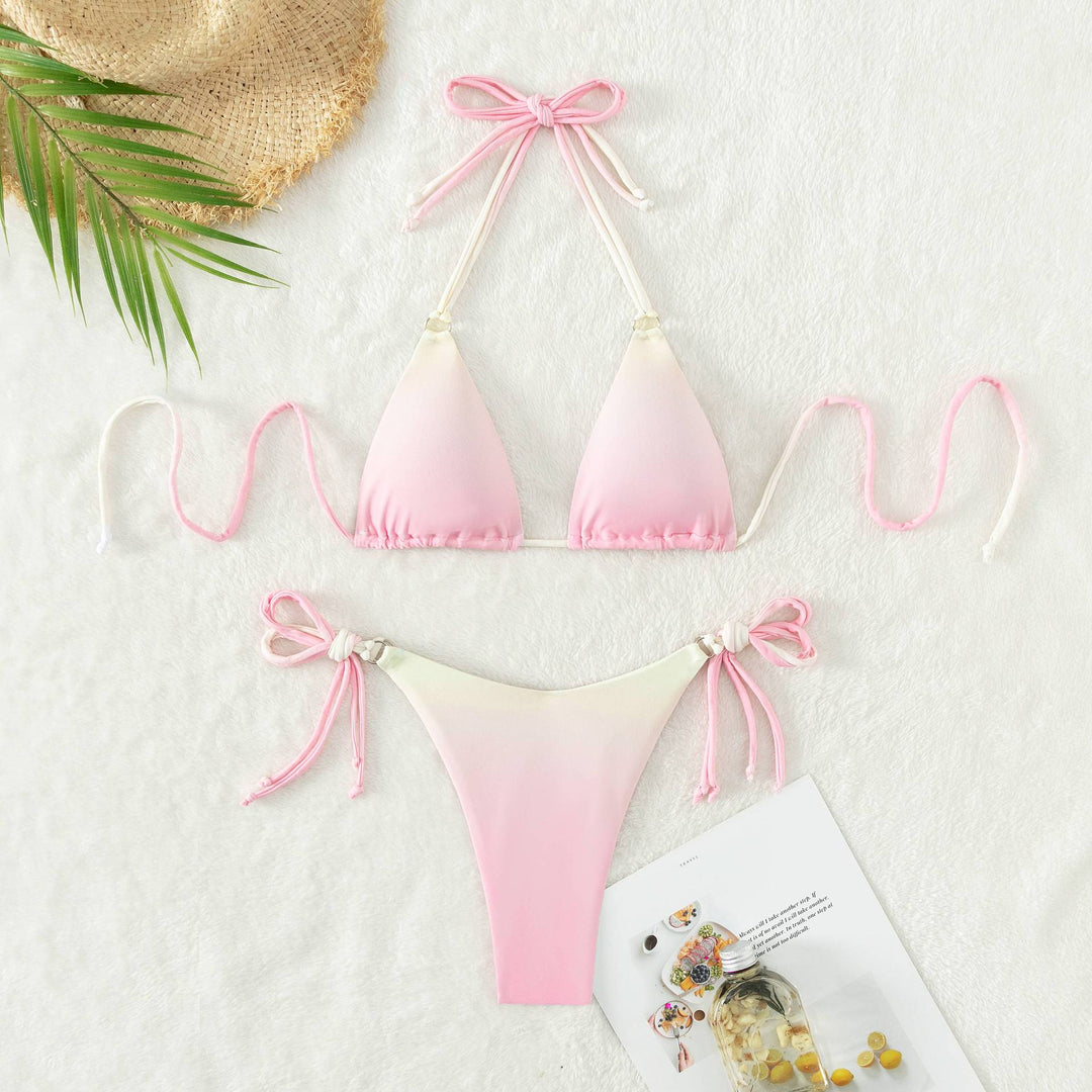Damen Triangel-Bikini mit modernem Farbverlauf und verstellbaren Trägersystem Echo Archiv