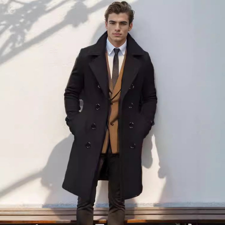 Herren eleganter Wool Trenchcoat Echoarchiv