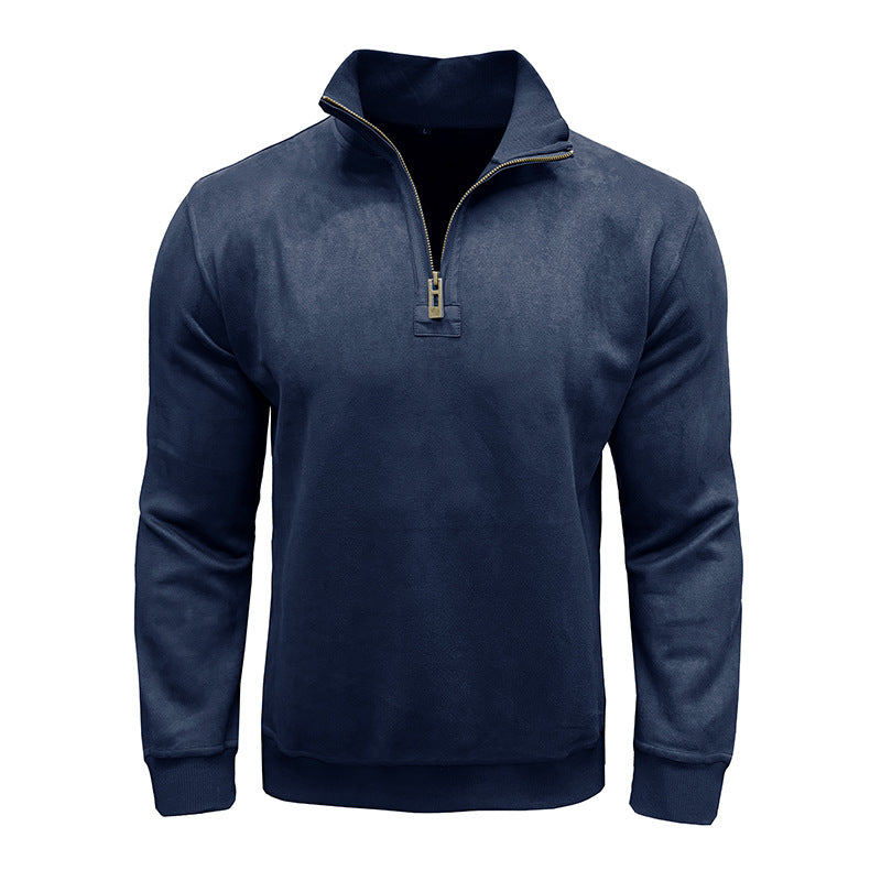 Herren Fleece Pullover mit Stehkragen Echoarchiv