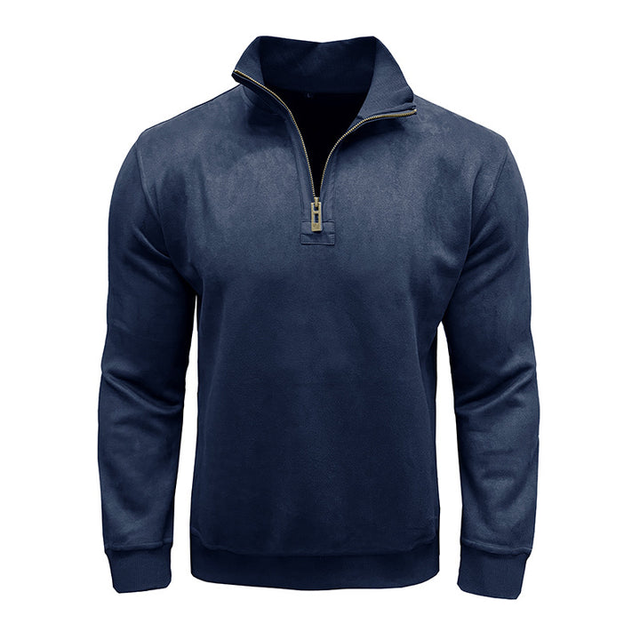 Herren Fleece Pullover mit Stehkragen Echoarchiv