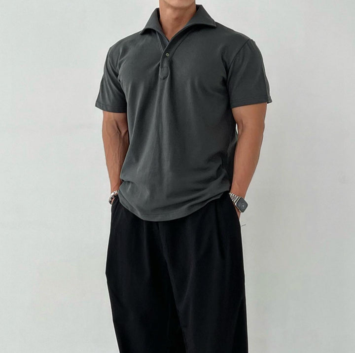 Herren Poloshirt mit modernem Schnitt und atmungsaktiver Materialmischung Echoarchiv