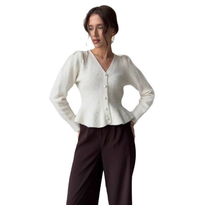 Damen Eleganter Strickcardigan mit hochgeschlossenem Kragen Echo Archiv