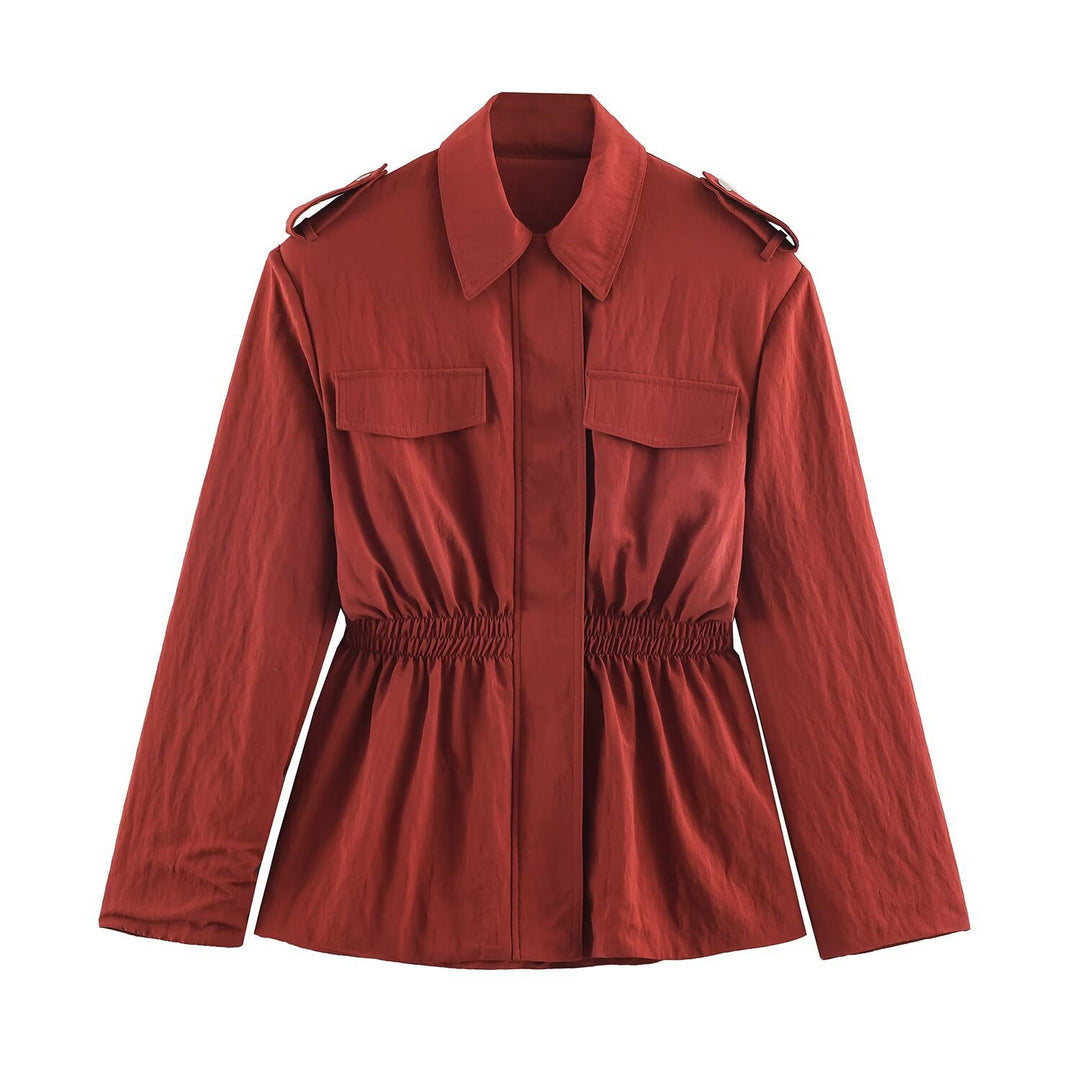 Damen Leichte High‑Waist Palazzo‑Hose mit weitem Bein und Eingrifftaschen Echo Archiv