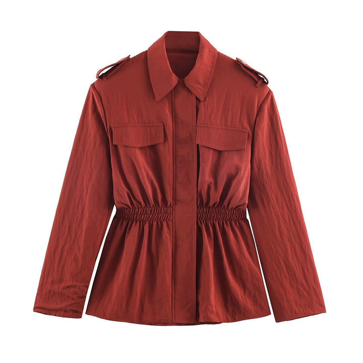 Damen Leichte High‑Waist Palazzo‑Hose mit weitem Bein und Eingrifftaschen Echo Archiv