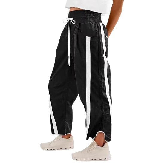 Damen lockere Sporthose mit elastischem Bund und Kontraststreifen Echo Archiv