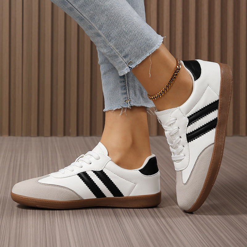 Damen nan Retro-Laufschuh mit Veloursleder-Details, Kontraststreifen und rutschfester Gummilaufsohle Echo Archiv