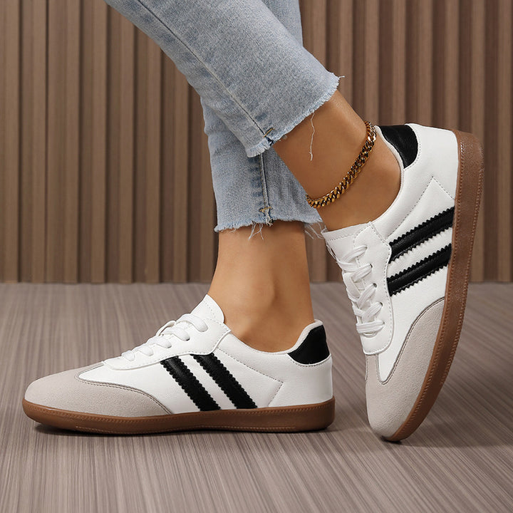 Damen nan Retro-Laufschuh mit Veloursleder-Details, Kontraststreifen und rutschfester Gummilaufsohle Echo Archiv