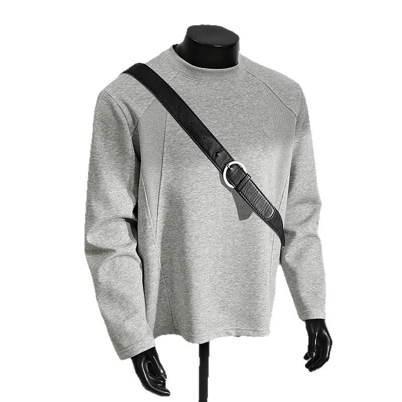 Herren Minimalistisches Langarm-Sweatshirt mit Raglanärmeln und Clean-Cut Rundhals Echo Archiv